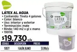 Construmart Passol látex al agua oferta
