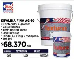 Construmart Sipa sipalina fina ag-10 oferta