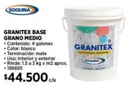 Construmart Soquina granitex base grano medio oferta