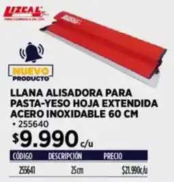 Construmart Llana alisadora para pasta-yeso hoja extendida acero inoxidable oferta
