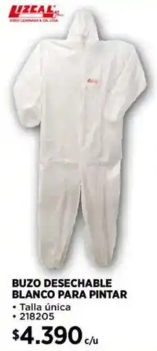 Construmart Lizcal buzo desechable blanco para pintar oferta