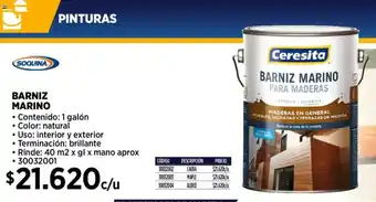 Construmart Soquina barniz marino oferta
