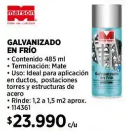 Construmart Marson galvanizado en frío oferta