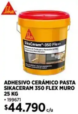 Construmart Sika adhesivo cerámico pasta sikaceram 350 flex muro oferta