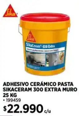 Construmart Sika adhesivo cerámico pasta sikaceram 300 extra muro fragüe fluido oferta