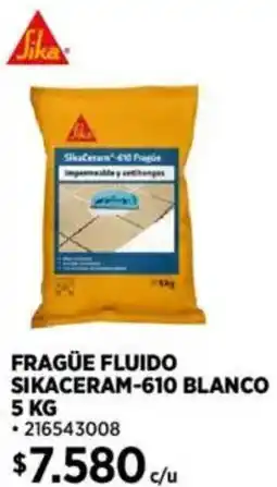 Construmart Sika fragüe fluido sikaceram-610 blanco oferta