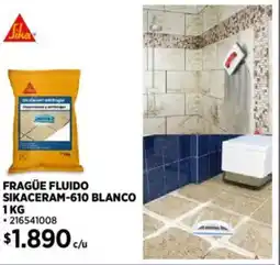 Construmart Frague fluido sikaceram-610 blanco oferta