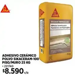 Construmart Sika adhesivo cerámico polvo sikaceram-100 piso/muro oferta