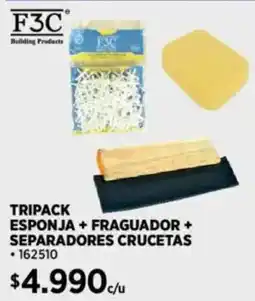 Construmart Tripack esponja + fraguador + separadores crucetas oferta