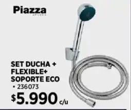 Construmart Piazza set ducha + flexible+ soporte eco oferta