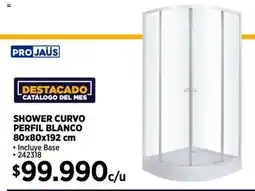 Construmart Projaus shower curvo perfil blanco oferta
