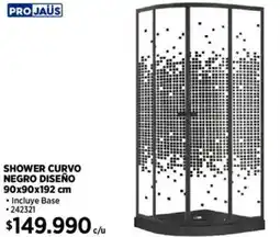 Construmart Projaus shower curvo negro diseño oferta