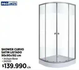 Construmart Projaus shower curvo satin listado oferta