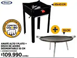 Construmart Anafe alto 1 plato + disco de acero desmontable oferta
