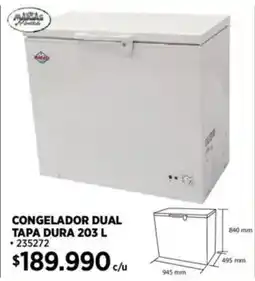 Construmart Congelador dual tapa dura oferta