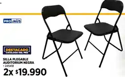 Construmart Projaus silla plegable auditorium negra oferta