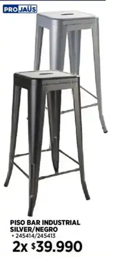 Construmart Projaus piso bar industrial silver/negro oferta