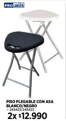 Construmart Projaus piso plegable con asa blanco/negro oferta