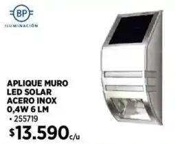 Construmart Aplique muro led solar acero inox oferta