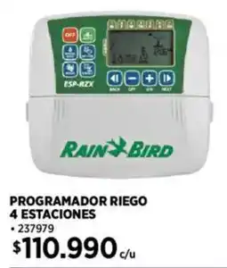 Construmart Rain bird programador riego 4 estaciones oferta
