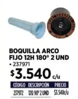 Construmart Boquilla arco fijo 12h 180° oferta