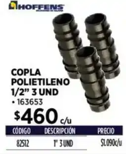 Construmart Hoffens copla polietileno 1/2" oferta