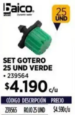 Construmart Baico set gotero verde oferta