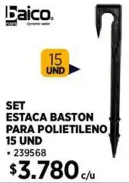 Construmart Baico set estaca baston para polietileno oferta