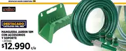 Construmart Manguera jardin con accesorios y soporte oferta