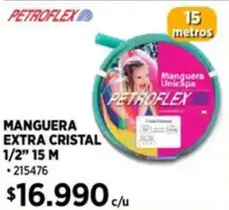 Construmart Petroflex manguera extra cristal 1/2" oferta