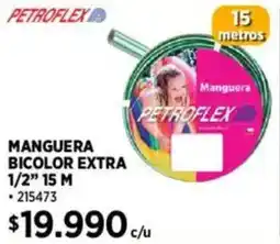 Construmart Petroflex manguera bicolor extra 1/2" oferta