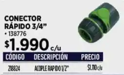 Construmart Conector rápido 3/4" oferta