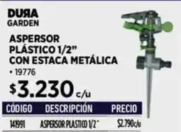 Construmart Aspersor plastico con estaca metálica 1/2" oferta