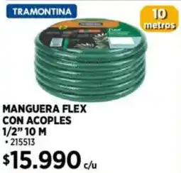 Construmart Tramontina manguera flex con acoples 1/2" oferta