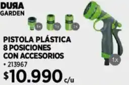 Construmart Pistola plástica 8 posiciones con accesorios oferta