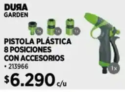 Construmart Pistola plástica 8 posiciones con accesorios oferta