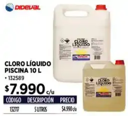 Construmart Dideval cloro líquido piscina oferta