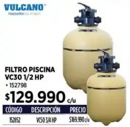 Construmart Vulcano filtro piscina vc30 1/2 hp oferta