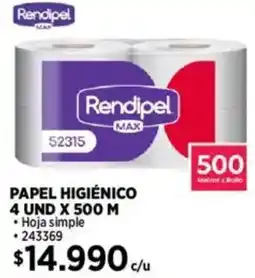 Construmart Rendipel papel higiénico oferta