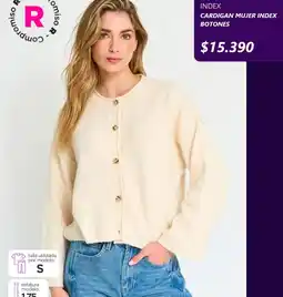 Ripley Index cardigan mujer index botones oferta