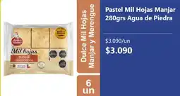 Super Bodega a Cuenta Agua de Piedra pastel mil hojas manjar oferta