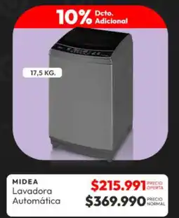 Abcdin Midea lavadora automatica 17.5 kg oferta