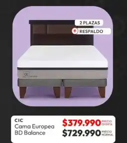 Abcdin CIC cama europea BD balance oferta