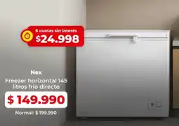 Easy Nex freezer horizontal 145 litros oferta