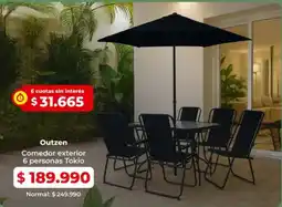 Easy Outzen comedor exterior 6 personas Tokio oferta