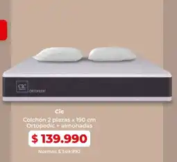 Easy Cic colchón 2 plazas x 190 cm Ortopedic + almohadas oferta