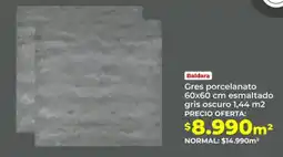 Easy Baldara gres porcelanato 60x60 cm esmaltado gris oscuro 1,44 m2 oferta
