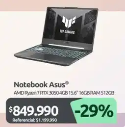 PC Factory ASUS Notebook TUF Gaming oferta