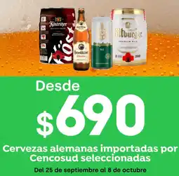Jumbo Cervezas alemanas importadas por cencosud seleccionadas oferta
