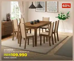 Easy M+design comedor 6 sillas ana oferta